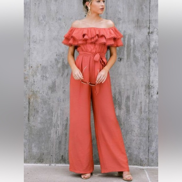 NWOT Ruffle Jumpsuit
